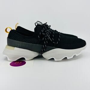 Sorel Women's Kinetic Impact Lace Sneakers Black/White NL4694-010 Size 8.5